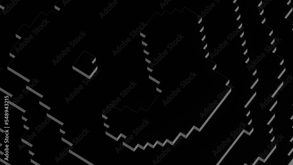 Poster abstract small box cube random geometric background. design. abstract square pixel mosaic illustrati