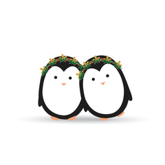 pingwin animal christmas costume vector illustration design © siilhs