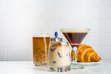 Various coffee cocktails and drinks
