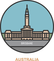Brisbane. Sities and towns in Australia