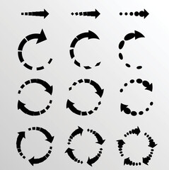 Set of Vector Circular Arrows. Refresh Icons .