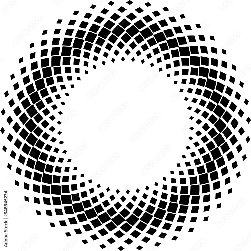 Poster halftone dots in circle form. round logo . vector dotted frame . design element