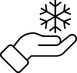 Snowflake line icon
