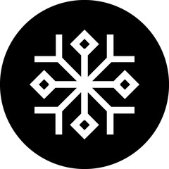 Obraz premium Snowflake line icon