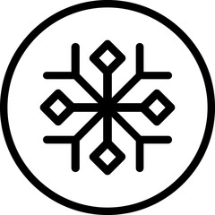 Snowflake line icon
