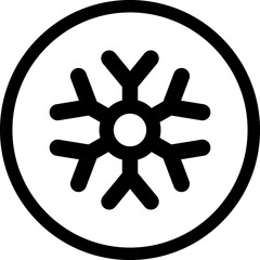 Obraz premium Snowflake line icon