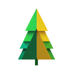 Fototapeta premium Flat Christmas tree cartoon wallpaper. Modern flat design in winter. Minimalist winter wallpapers