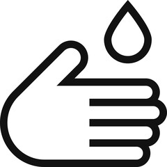 Flat style illustration of wash your hands icon isolated