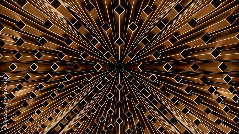 Poster abstract dynamic animated wave moving structure of colorful columns or blocks. design. 3d motion bac