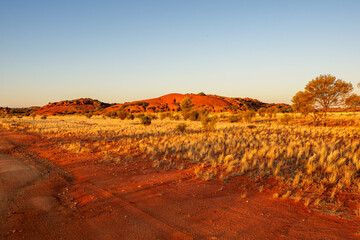Evening light in the outback, Kulgera, Northern Territory, Australia