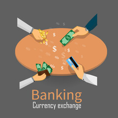 Vector concept of mobile banking and online payments.