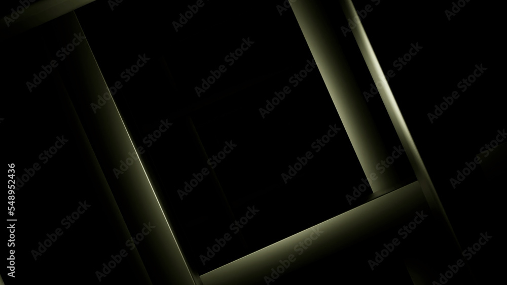 Poster black and light green color of pyramid shape fractal figures moving one by one. design. abstract pat