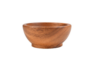 Wooden bowl isolated on  transparene png