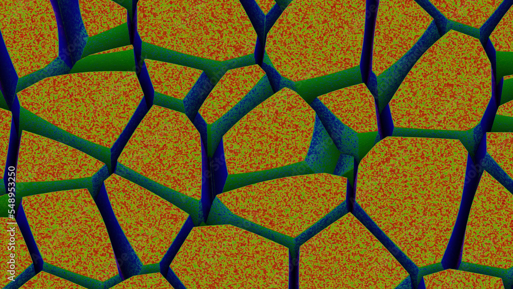 Poster abstract background with the movement of cells. design. moving colorful cells under microscope, conc