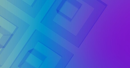 Abstract technology background blue geometric pattern of glass 3d render