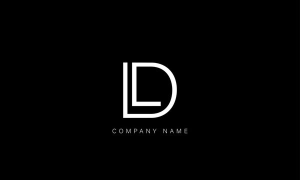 LD, DL Abstract Letters Logo Monogram