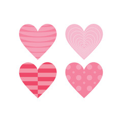 love shape icon set. Love greeting card. Decoration element. vector design illustration.