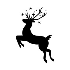 Christmas deer icon vector. Christmas reindeer illustration sign collection. Animal symbol or logo.