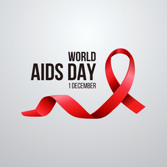 Peace Symbol for World Aids Day With White Background Color