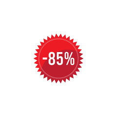 85% sale discount label