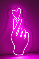 Pink neon sign love and like. Trendy style. Neon sign. Custom neon. Home decor. 