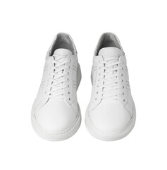Full White Sneakers isolated on transparent background