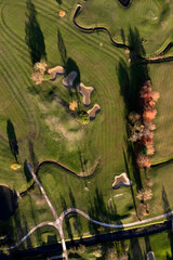 Aerial photograph of part of a golf course