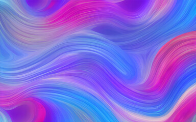 Obraz premium Wavy pattern in purple, blue and pink. Abstract art. Wallpaper. Illustration.
