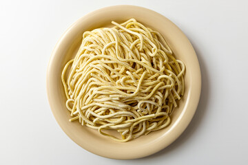 Chinese noodles on a white background