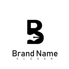 b logo creative design vector business