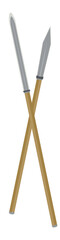 Cross Stick Spear War Lance Weapon Two Side Sharp