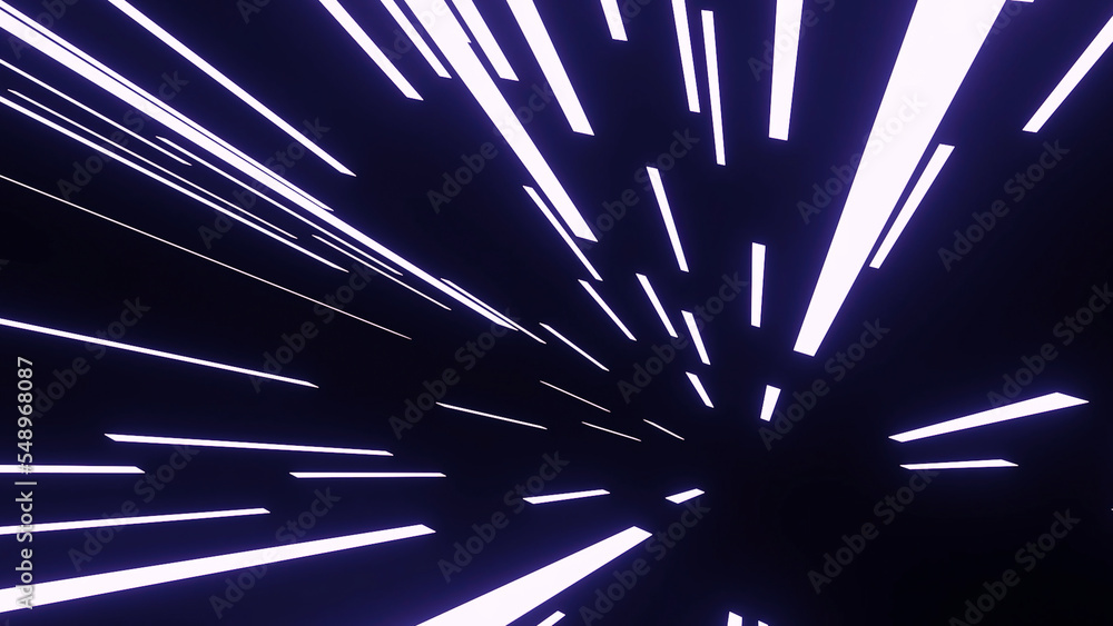 Aufkleber animation beams in cyberspace. design. virtual stripes randomly move like rays. animated stripes in 