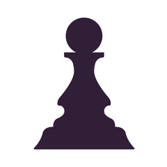 Pawn Chess Piece Silhouette. Illustration