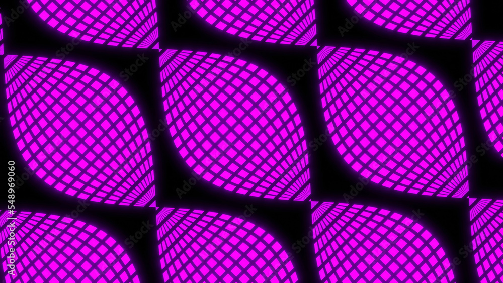 Poster moving pattern with retro 3d lines. design. abstract floral lines move on black background. lines wi