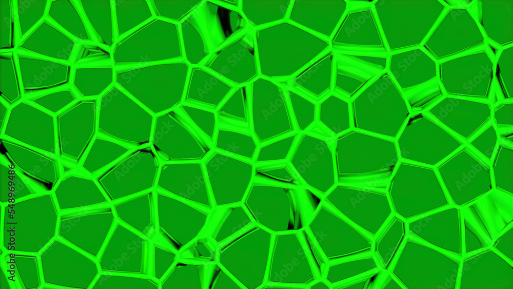 Poster mosaic background with moving mirror squares. design. beautiful mirror cells move on surface. backgr