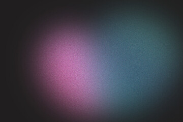 abstract noisy blur black, magenta and blue background with copy space