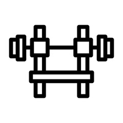 bench press line icon illustration vector graphic
