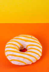 Obraz na płótnie Canvas glazed colorful donut