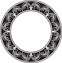 Circle floral frame