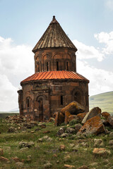 Fototapeta premium Ani Ruins, Ani is a ruined and uninhabited medieval Armenian city-site situated in the Turkish province of Kars.
