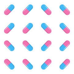 Pill flat icon isolated on white background.