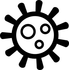 Obraz premium Bacterium, virus, germ line icon. 