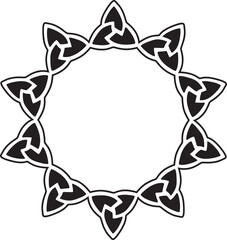 Circle frame with leaves 