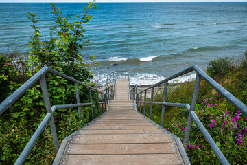Obraz premium Treppe zum Ostseestrand bei Kühlungsborn