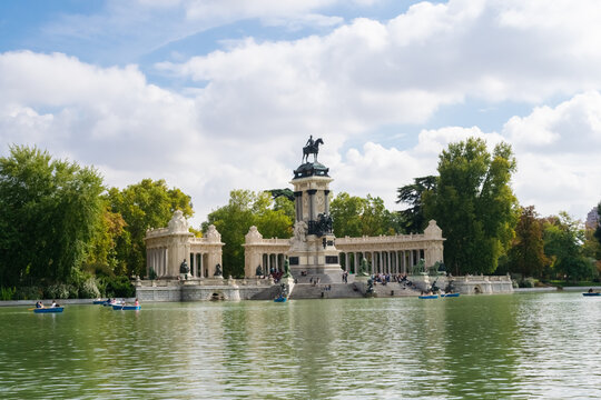 Monument to Alfonso XII in El Retiro Park, Madrid, Spain