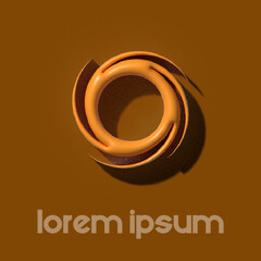 circle 3d logo vector