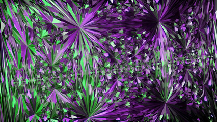 Obraz premium Colorful crystal pattern in motion. Design. Abstract pattern in motion of kaleidoscope or glass chip. Mosaic or glass kaleidoscope pattern with distortions