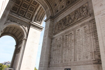 detail view of The Arc de Triomphe, Paris, France