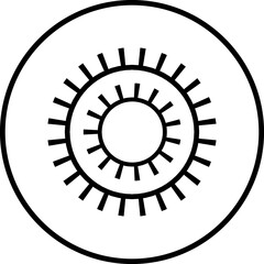 Virus, germ line icon