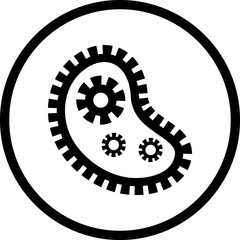 Virus, germ line icon